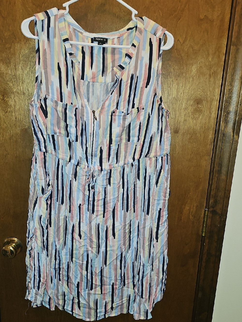 torrid Multicolor Pastel Stripe Sleeveless Midi Dress